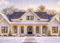 Modern Farmhouse Plan – 3,086 Sq Ft | 4 Beds & 3.5 Baths | Bonus Room, Office & 3-Car Garage