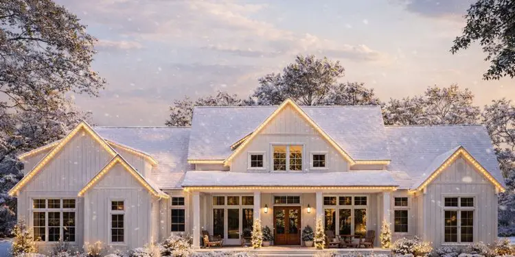 4-Bed Modern Farmhouse Plan with Unfinished Bonus Room Above – 3,109 Sq Ft | 4 Beds & 3.5 Baths