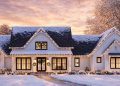 3,346 Sq Ft Split-Bedroom Modern Farmhouse with a 3-Car Garage, Outdoor Fireplace Porch, and Bonus Expansion