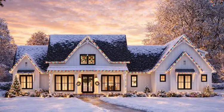 3,346 Sq Ft Split-Bedroom Modern Farmhouse with a 3-Car Garage, Outdoor Fireplace Porch, and Bonus Expansion