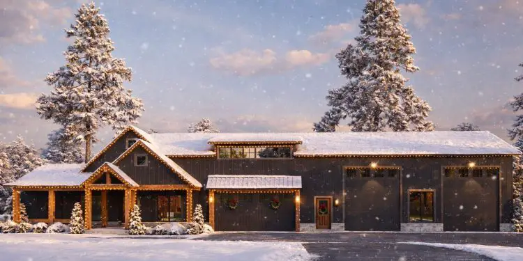 Barndominium Plan – 2,631 Sq Ft | 4 Beds & 2.5 Baths | 4-Car Garage