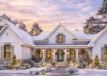 New American Farmhouse Plan with Split-Bedroom Layout – 2,459 Sq Ft | 4 Beds & 3 Baths