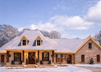 French Country Home Plan with Bonus Room – 2,898 Sq Ft | 4 Beds & 3.5-4.5 Baths