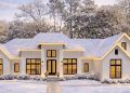 Transitional Country House Plan with Study and Private Owner’s Suite – 3,637 Sq Ft | 4 Beds & 4.5 Baths