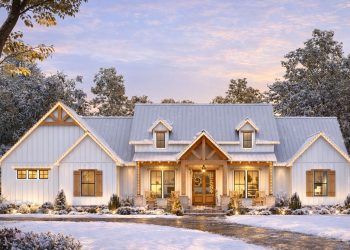 Modern Farmhouse Plan – 2,343 Sq Ft | 4 Beds & 3.5 Baths | One-Story Family Home