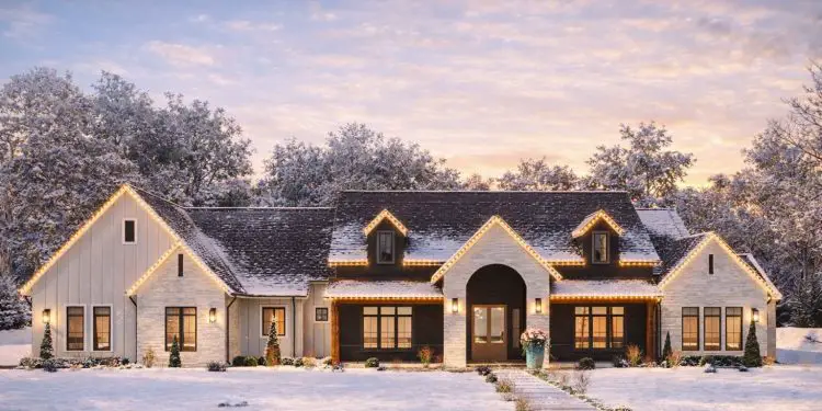 Spacious 4,187 Sq Ft Modern Farmhouse with 4 Bedrooms, 5 Baths, 3-Car Garage, Office, Media Room, and Huge Rear Porch