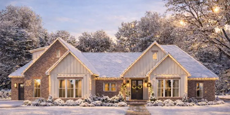 Modern Farmhouse Ranch Plan – 2,557 Sq Ft | 4–5 Bedrooms, 2.5–3.5 Baths, Bonus Room & 3-Car Garage