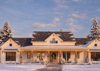 Balanced 2,930 Sq Ft Modern Farmhouse with Split Bedrooms, Massive Walk-In Pantry, Outdoor Fireplace, and 3-Car Garage