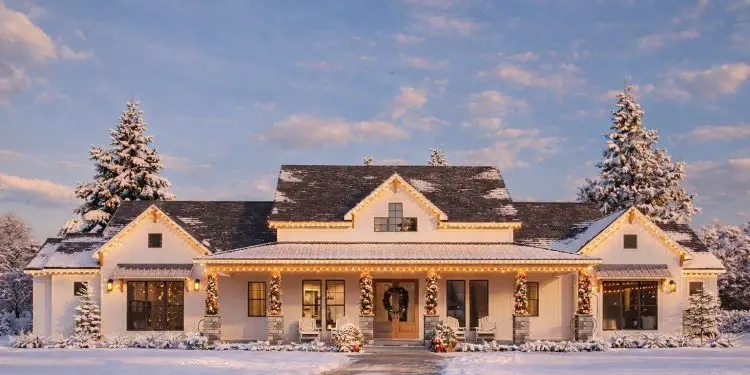 Balanced 2,930 Sq Ft Modern Farmhouse with Split Bedrooms, Massive Walk-In Pantry, Outdoor Fireplace, and 3-Car Garage