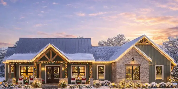 Modern Farmhouse Plan – 2,167 Sq Ft | 3 Beds, 2 Full + 1 Half Baths, Side Entry Garage & Open Layout