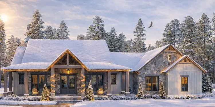 Modern Farmhouse Plan – 2,195 Sq Ft | 3 Beds, 2 Full + 1 Half Baths, Front & Rear Porches, 2-Car Garage