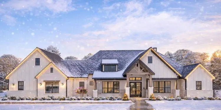 Expanded One-Level New American Craftsman House Plan – 4,090 Sq Ft | 4 Beds, 4 Baths + Game Room & Office