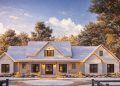 Modern Farmhouse Plan – 2,500 Sq Ft | 4 Beds, 3.5 Baths, 3-Car Garage & Open Layout