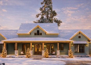 Modern Farmhouse Comfort (2,716 Sq Ft) — 3 Bedrooms, 3.5 Baths, Side-Entry 3-Car Garage, Office + Studio, and Big Porches