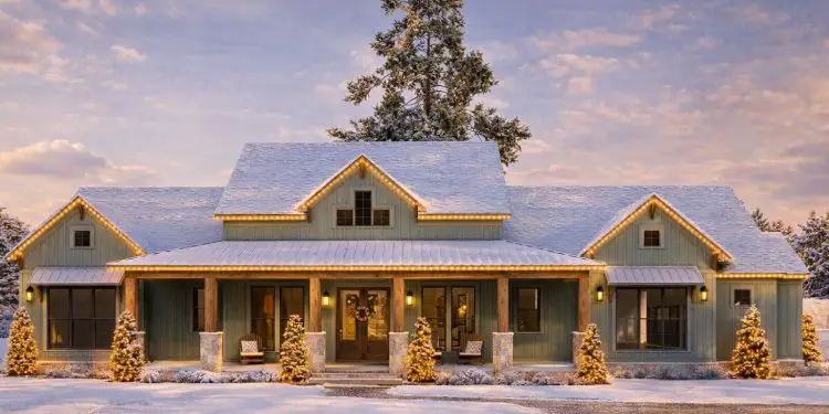 Modern Farmhouse Comfort (2,716 Sq Ft) — 3 Bedrooms, 3.5 Baths, Side-Entry 3-Car Garage, Office + Studio, and Big Porches