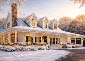 Multi-Generational Modern Farmhouse Plan – 3,416 Sq Ft | 4–5 Beds, Dual Kitchens & Dual Laundry Rooms