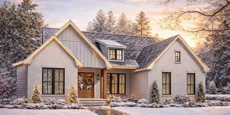 Transitional 4-Bedroom Modern Farmhouse – 1,800 Sq Ft | Vaulted Master Suite, Outdoor Kitchen & Split Layout