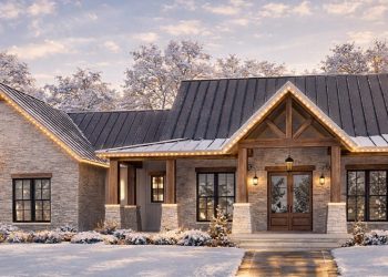 2,454 Sq Ft Modern Farmhouse Plan – 3 Beds, 2.5 Baths & 3-Car Garage | Open Floor Concept