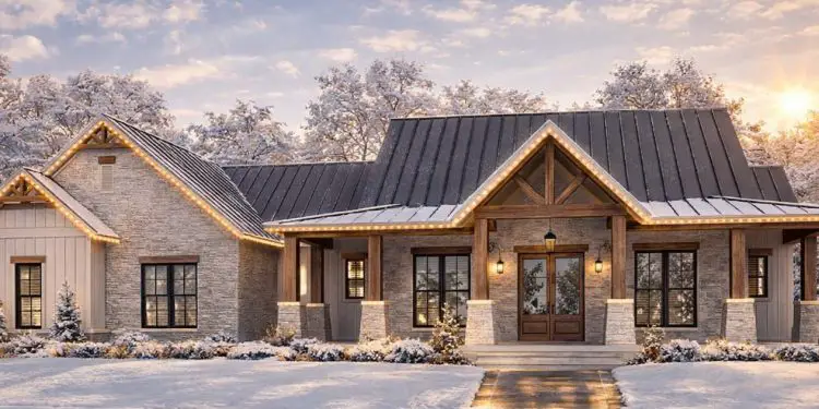 2,454 Sq Ft Modern Farmhouse Plan – 3 Beds, 2.5 Baths & 3-Car Garage | Open Floor Concept