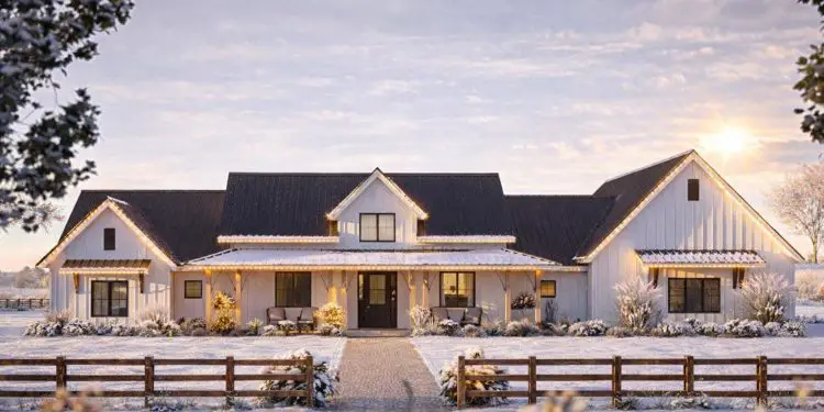 Spacious 3,680 Sq Ft Modern Farmhouse with 4 Bedrooms, 3.5 Baths, and a 4-Car Garage Workshop