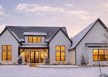 2854 Sq Ft Transitional Farmhouse with Vaulted Great Room, 4 Bedrooms & 3-Car Garage