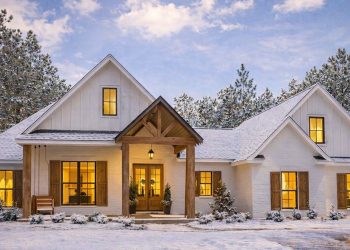 2373 Sq Ft Modern Farmhouse with Bonus Room, Outdoor Kitchen Option, and Porch-Perfect Curb Appeal