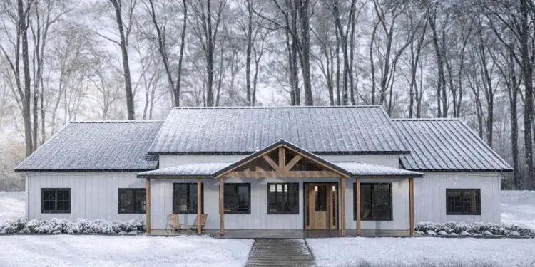 3050 Sq Ft One-Story Modern Farmhouse with Flex Space, 4 Bedrooms & 3-Car Garage