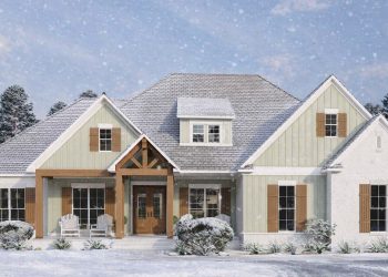 2638 Sq Ft Modern Farmhouse with 4 Bedrooms, 3.5 Baths, Open Living & Large Porches