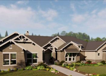 4414 Sq Ft Craftsman with 5 Bedrooms, 5 Full Baths, 2 Half Baths, a Media Room, and a 3-Car Side Garage