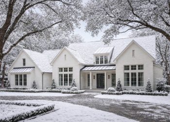 3250 Sq Ft Grand Modern Farmhouse with Split Bedrooms, Outdoor Kitchen & 3-Car Side Garage