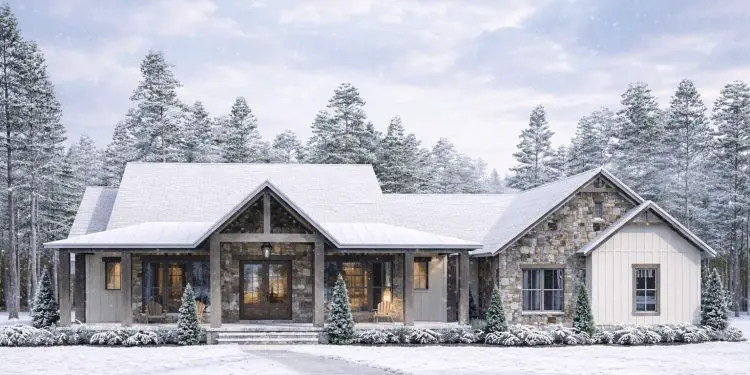 2195 Sq Ft Rustic Craftsman with Wrap-Around Porch, 3 Bedrooms & 2.5 Baths