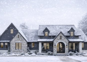 2643 Sq Ft Single-Story Transitional Home with Sunroom, 3 Bedrooms & 2.5 Baths