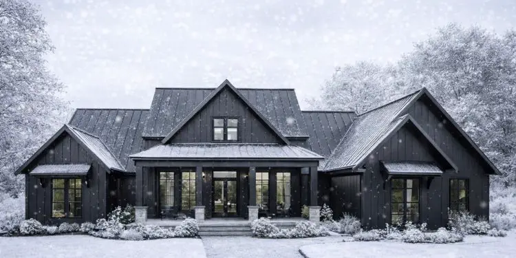 2473 Sq Ft 3-Bedroom Modern Farmhouse with Unfinished Bonus Level & Covered Porches