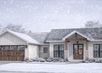 1599 Sq Ft 3-Bed Texas Farmhouse with Large Walk-In Pantry, 2 Baths & Covered Porch