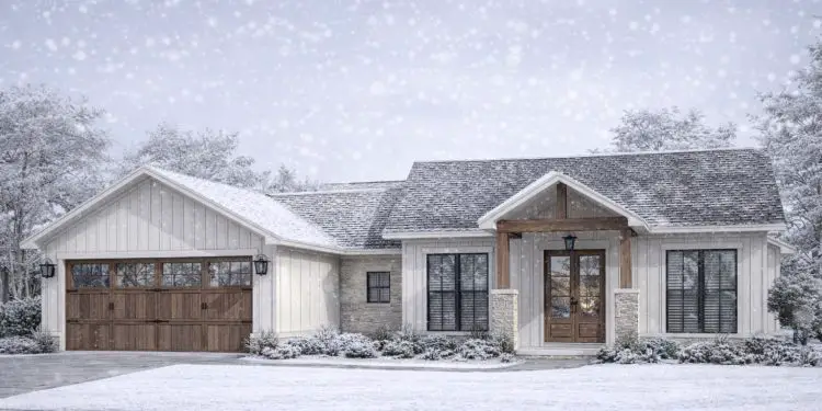 1599 Sq Ft 3-Bed Texas Farmhouse with Large Walk-In Pantry, 2 Baths & Covered Porch