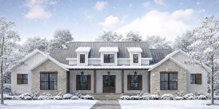 2977 Sq Ft Modern Farmhouse with 4 Bedrooms, 3.5 Baths & Covered Porch Areas