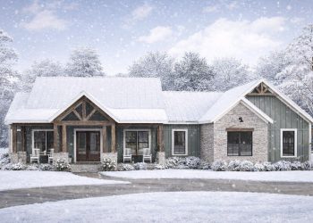 2167 Sq Ft Modern Farmhouse with 3 Bedrooms, 2.5 Baths & Covered Porch