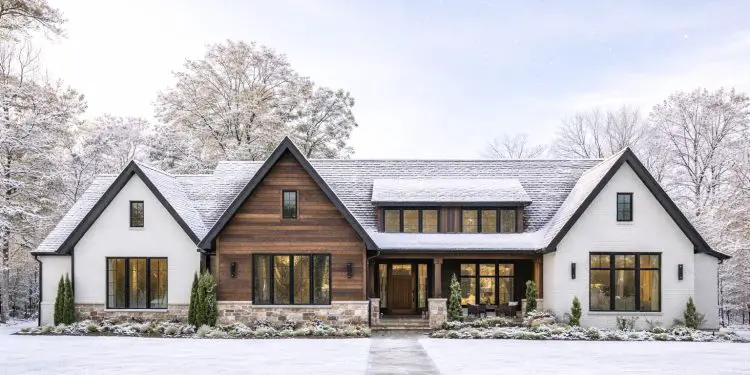 Luxury Modern Farmhouse with 4 Bedrooms, Scullery, Outdoor Kitchen & 3-Car Garage – 421033WNT