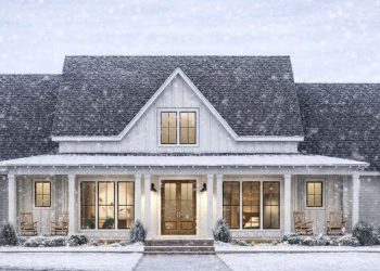 3292 Sq Ft Symmetrical Modern Farmhouse with 4 Bedrooms, Home Office & Bonus Room