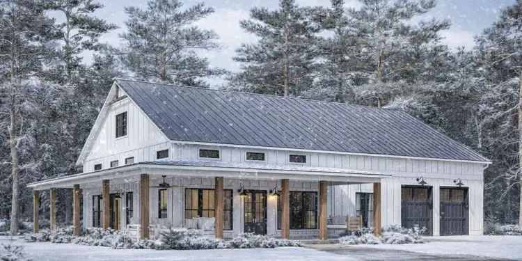 2000 Sq Ft Barndominium with 3 Bedrooms, 2.5 Baths & Open Living