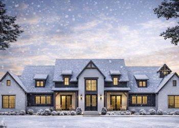 3877 Sq Ft 4-Bed Modern Farmhouse with Outdoor Kitchen, Fireplace & Covered Living