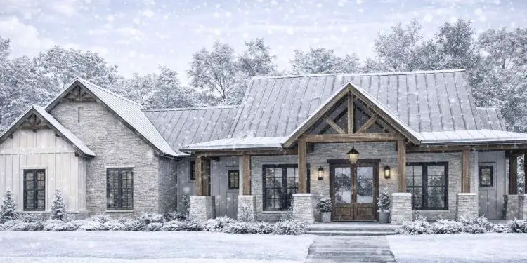 2454 Sq Ft Modern Farmhouse with 3 Bedrooms, 2.5 Baths & Covered Porch Living