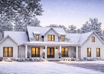 2379 Sq Ft Modern Farmhouse with 3 Bedrooms, 3.5 Baths & Covered Porch Living