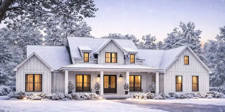 2379 Sq Ft Modern Farmhouse with 3 Bedrooms, 3.5 Baths & Covered Porch Living